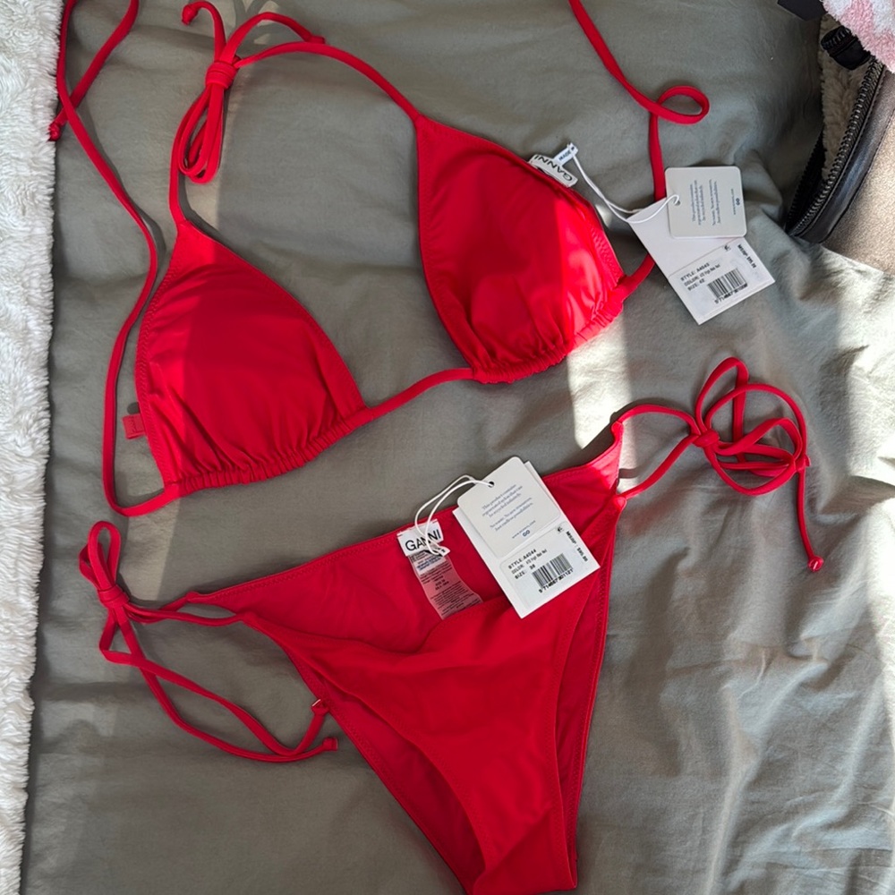 GANNI Red Bikini Set
